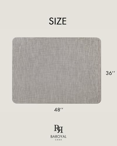 Baroyal Office Chair Mat for Hardwood Floor Under Desk Computer Rolling Chair Mat for Wood/Tile Floor Non-Slip Heavy Duty Desk Rug PVC Plastic Hard Floor Protector 36" x 48" (Soapstone) - Image 6