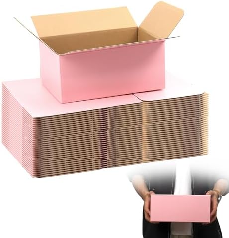 9x6x4 Pink Shipping Boxes, 30 Pack Mailing Boxes for Small Business, Corrugated Cardboard Boxes for Shipping, Packaging by FORBFAN-US
