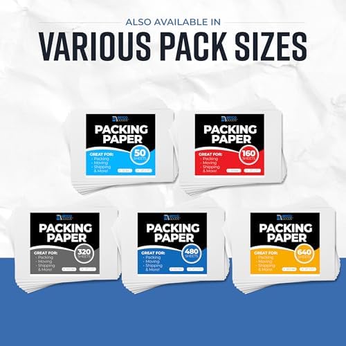 Bryco Goods 24" x 36" Newsprint Packing Paper Sheets for Moving | 320 Sheets | 20lb | Made in USA | Newspaper Paper | Must Have in Your Shipping Supplies - Image 7