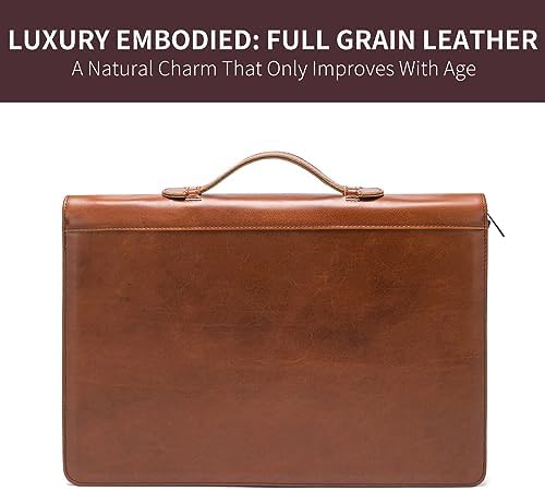 Personalized Leather 3 Ring Portfolio for 8.5 x 14" Pad & 15" Laptop - Image 4
