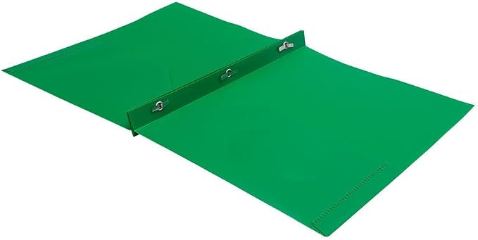 JAM PAPER Plastic 2 Pocket POP Folders - Durable School Folders with Metal Prongs Fastener Clasps - Green - 24/Pack - Image 3