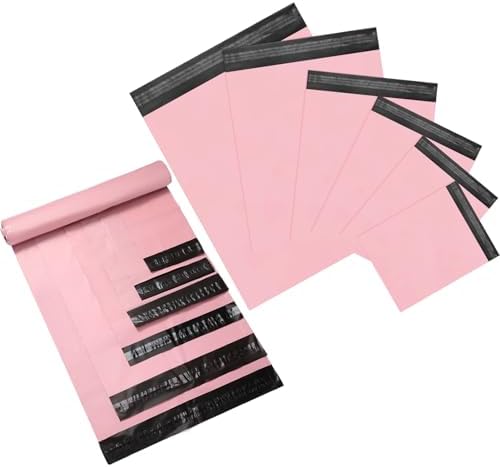 Outus 240 Pcs Poly Mailers Variety Size Pack Shipping Bags, Pink - Image 3