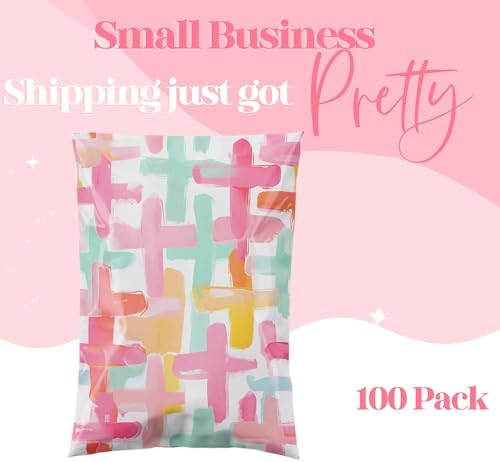 Pretty Package Store Poly Mailers 6x9, Pastel Cross, 100 Pack - Image 6