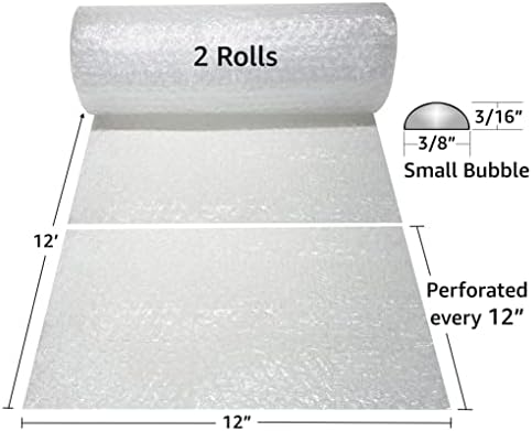 Bubble Cushioning Protective Packaging, Small 3/16", 12" x 24' - Image 2