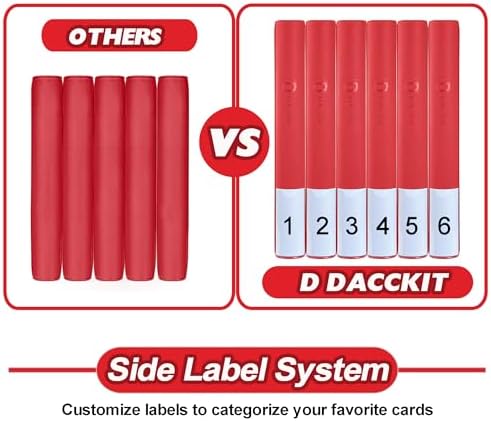 Premium Card Binder 16 Pocket - Fits 1600 Cards，4X4 Ringless Card Album with Sleeves for Trading Cards & Sports Cards（Model C，Classic Red） - Image 7