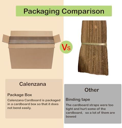 Calenzana 50 Pack 11x14 Inch Brown Corrugated Cardboard Sheets Flat Cardboard Sheets for Packing Mailing Divider and DIY Crafts - Image 6