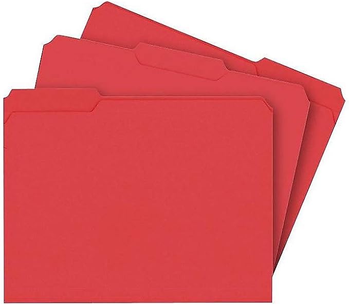 Staples Reinforced Colored File Folders, Letter Size, 3‑Tab, Heavy‑Duty Design, Assorted Colors, 250/Box - Image 3