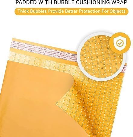 Kraft Bubble Mailers 9.5x14.5, Self Seal Padded Envelopes #4, 200 Pack - Image 4