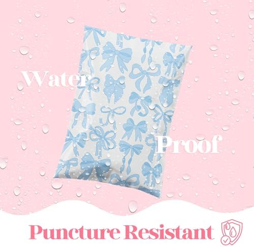 Pretty Package Store Poly Mailers 10x13, Blue Bows, 100 Pack - Image 5