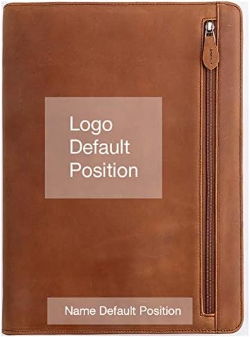 Personalized Leather Portfolio Padfolio for Men, Engraved Gifts for Father's Day for Husband from Wife, Customized Leather Gifts Present for Son/Dad, for Birthday, Brown by Gavarnie