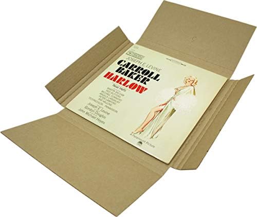 (25) White Vinyl Record LP Shipping Mailer Boxes - Holds 1 to 3 12" Records - Adjustable Height - STRONG 32 ECT Cardboard #12BC01VDWH - Image 3