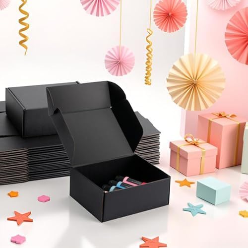 8x6x3 inch Black Shipping Boxes for Small Business- Set of 25 - Image 6
