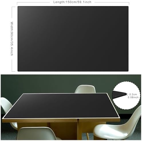 Cacoy 59x35.4 Inch Leather Desk Mat, XXL Large Computer Mouse Pad, PU Leather Desk Pad Blotter Protector, Office Table Cover, Multifunctional Desktop Matt for Desktop, Laptop Mouse Mat (Black) - Image 2