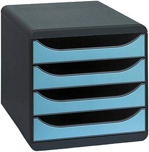 Exacompta Big-Box Iderama, 4 Drawers - Mouse Grey/Turquoise - Image 6