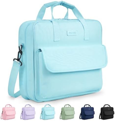 Sooez Zipper Binder Bag, 3 Inch 3 Ring Binder with D-Ring, Holds 900 Sheets by Sooez