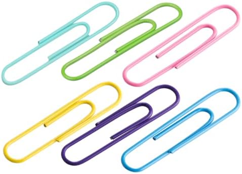 JAM PAPER Colorful Jumbo Paper Clips - Large 2 Inch Paperclips - Spring Assortment - 6 Packs of 75 - Image 3