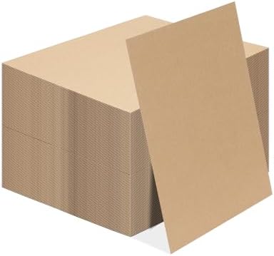 Calenzana 11x14 Browm Corrugated Cardboard Sheets, Flat Card Boards Inserts for Crafts, Packing, Shipping, Moving, Mailing, 100 Pack by Calenzana