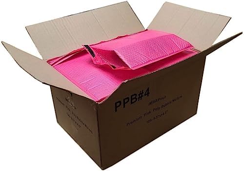 iMBAPrice 100-Pack #4 (9.5" x 14.5") Premium Hot Pink Color Self Seal Poly Bubble Mailers Padded Shipping Envelopes (Total 100 Bags) - Image 2