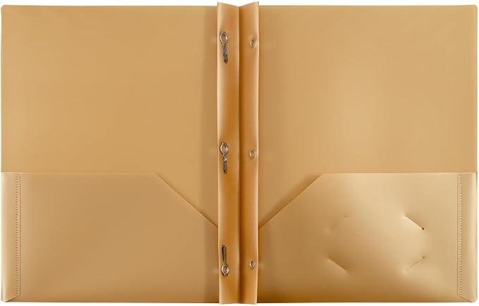 JAM PAPER Plastic Color POP Folders - 2 Pocket Durable Folders with Metal Prongs Fastener Clasps - Assorted Professional Colors - 6/Pack - Image 5