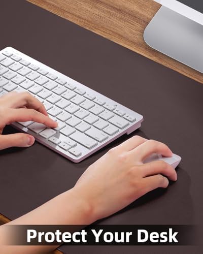 Leather Desk Pad Protector,48"x 17"Desk Mat Large, Mouse Pad, Non-Slip PU Leather Desk Blotter,Waterproof Desk Pad for Office/Home(Coffee) - Image 3