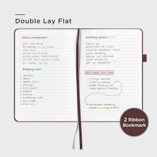 &And Per Se Lined Journal Notebook, 160 Pages, A5 5.7 x 8 inches College Ruled Thick Paper Notebook Journals for Writing, Hardcover Notebooks for Women Men Office School (1 Pack, Dark Red) - Image 3