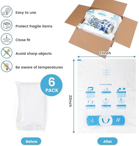 6-Pack 17”x22” Expanding Foam Packaging Bags - Image 3