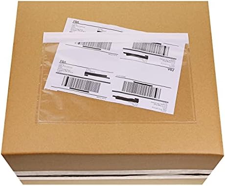 Immuson 6" x 9" Clear Adhesive Top Loading Packing List, Mailing Shipping Label Envelopes, 500 Bags - Image 3