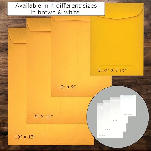 250 Cashier Depot - 6" x 9" Catalog Envelopes, Open End, Sturdy 28lb Kraft, Peel & Seal, Professional Mailing & Document Storage, 250 Count - Image 3