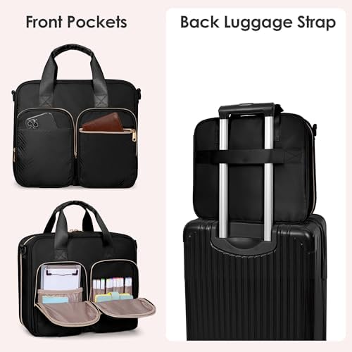 3 Ring Zipper Binder, 2 Inch Ring Binder Organizer Bag with Strap - Image 5