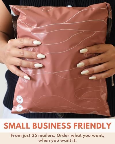 Poly Mailers 6 x 9 Inch - 100 pack Biodegradable Shipping Bags for Stationery and Small Accessories - Impack Self-Seal Waterproof Thick Mailing Envelope for Small Items - Tidal Terracotta - Image 5