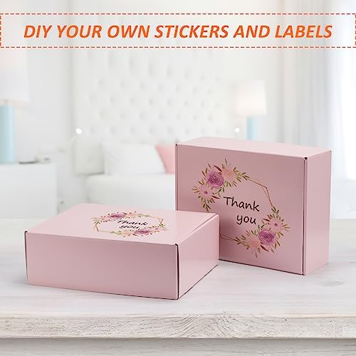 HORLIMER 12x9x4 inches Shipping Boxes Set of 20, Pink Medium Corrugated Cardboard Gift Mailer Box - Image 4