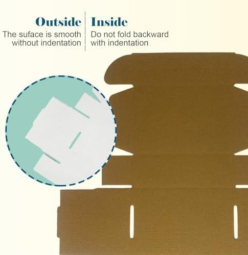 Small Shipping Boxes 6x4x2, Set of 50, White Corrugated Cardboard Box Mailer (YD642-50W) - Image 5