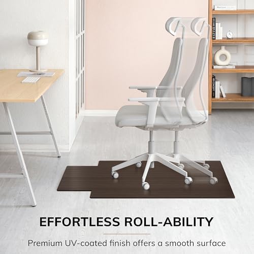 Anji Mountain 48" x 36" Bamboo Office Chair Mat for Carpet & Hardwood Floor - Image 5