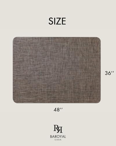 Baroyal Office Chair Mat for Hardwood Floor Under Desk Computer Rolling Chair Mat for Wood/Tile Floor Non-Slip Heavy Duty Desk Rug PVC Plastic Hard Floor Protector 36" x 48" (Dark Walnut) - Image 6