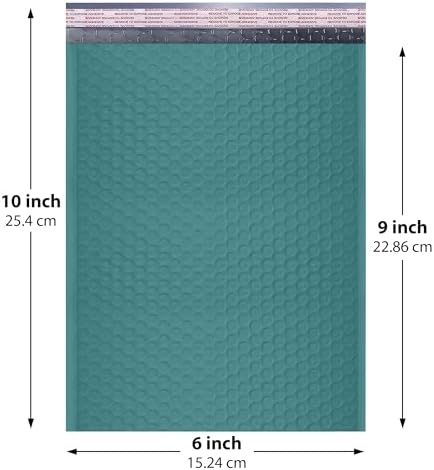 Green Bubble Mailers 6x10, Poly Padded Envelopes #0, 500 Pack Bulk - Image 2