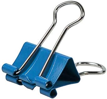 JAM PAPER Colorful Binder Clips - Small - 3/4 Inch (19 mm) - Blue Binderclips - 25/Pack - Image 3