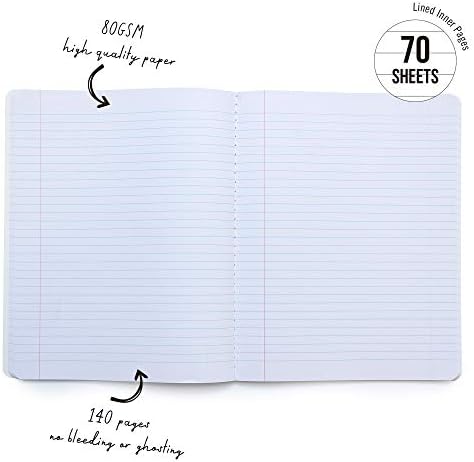 Pukka Pad, Carpe Diem Composition Notebooks - 3 Pack of Journals Featuring 140 Pages of College Ruled 80GSM Paper with Sturdy Cover Stock - 9.75 x 7.5in - Color Wash - Image 4