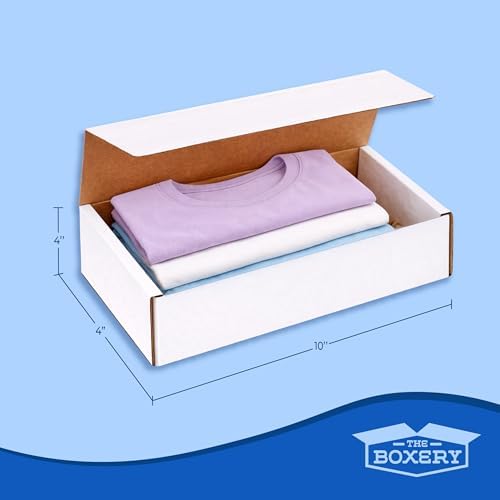 The Boxery Corrugated Mailers White Tuck Shipping Boxes (10x4x4) - Image 3