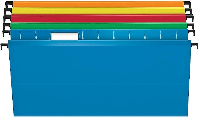 Pendaflex SureHook Reinforced Hanging Folders, Legal Size, Assorted Colors, 1/5 Cut, 20/BX (6153, Asst) - Image 2