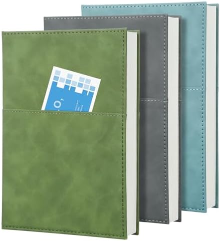 Comix 3 Pack Lined Journal Notebooks for Work, 240 Pages, 5.5"x8.3" by Comix