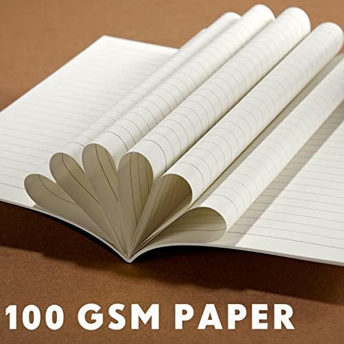 Mimorou 100 Pcs A5 Journals Notebooks Bulk,Brown,Lined - Image 3