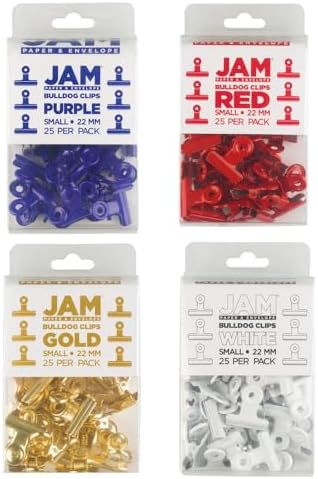 JAM PAPER Metal Bulldog Clips Combo Pack - Small - 22mm - Assorted - 100/Pack - Image 2
