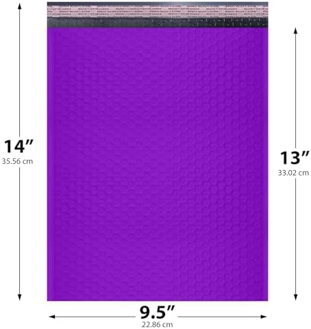 Purple Bubble Mailers 10x13, Self Seal Poly Padded Envelopes, 200 Pack - Image 2