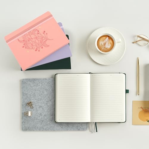 &And Per Se 365 Page Journal – A5 Hardcover Lined Notebook, One Book for the Whole Year, 100gsm Thick Paper, Numbered Pages & 3 Bookmarks, Annual Diary for Daily Writing (Lavender) - Image 5