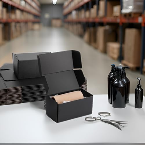8x4x4 inch Black Shipping Boxes for Small Business- Set of 25 - Image 4