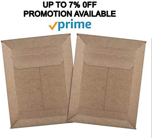 ABC PACK & SUPPLY Rigid Mailers 7 x 9 Inch, Brown Cardboard Envelopes, Self Seal Tear Strip, 550 GSM Paperboard, Stay Flat Design, Pack of 200 - Image 4