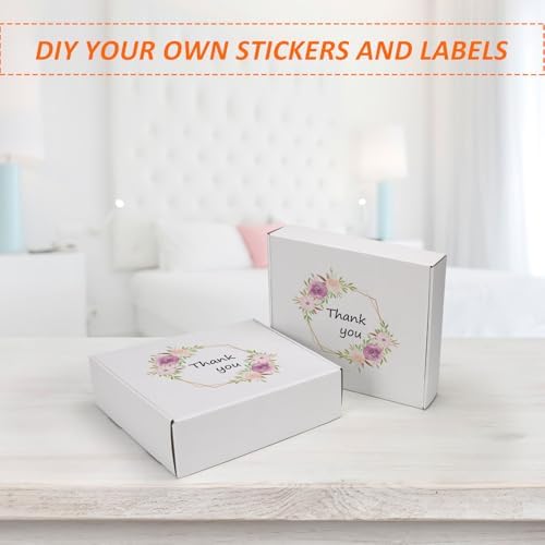 HORLIMER 11x9x3 inches Shipping Boxes Set of 25, White Corrugated Cardboard Box Literature Mailer - Image 4