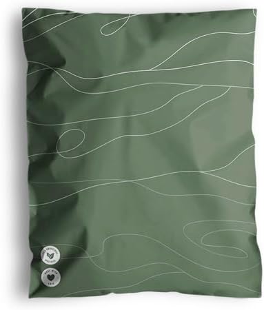 Poly Mailers 10 x 13 Inch- 100 pack Biodegradable Shipping Bags for Clothes - Impack Self-Seal Waterproof Thick Mailing Envelope for Accessories & Clothing - Tidal Moss by Impack