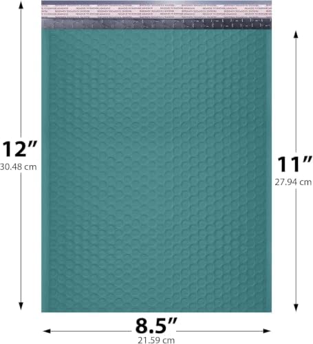 Green Bubble Mailers 8.5x12, Self Seal Poly Padded Envelopes #2, 300 Pack - Image 2