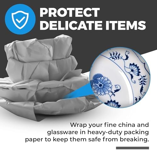 Bryco Goods Newsprint Packing Paper Sheets for Moving - 1.5lb - 50 Sheets of Newspaper Paper - Wrapping and Protecting Fragile Items, Box Filler, Shipping Supplies - 27" x 17" - Made in the USA - Image 5